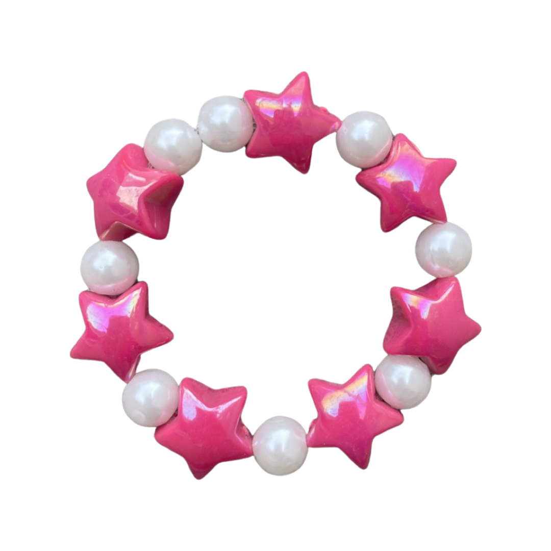 Pink Y2K Star Bracelet
